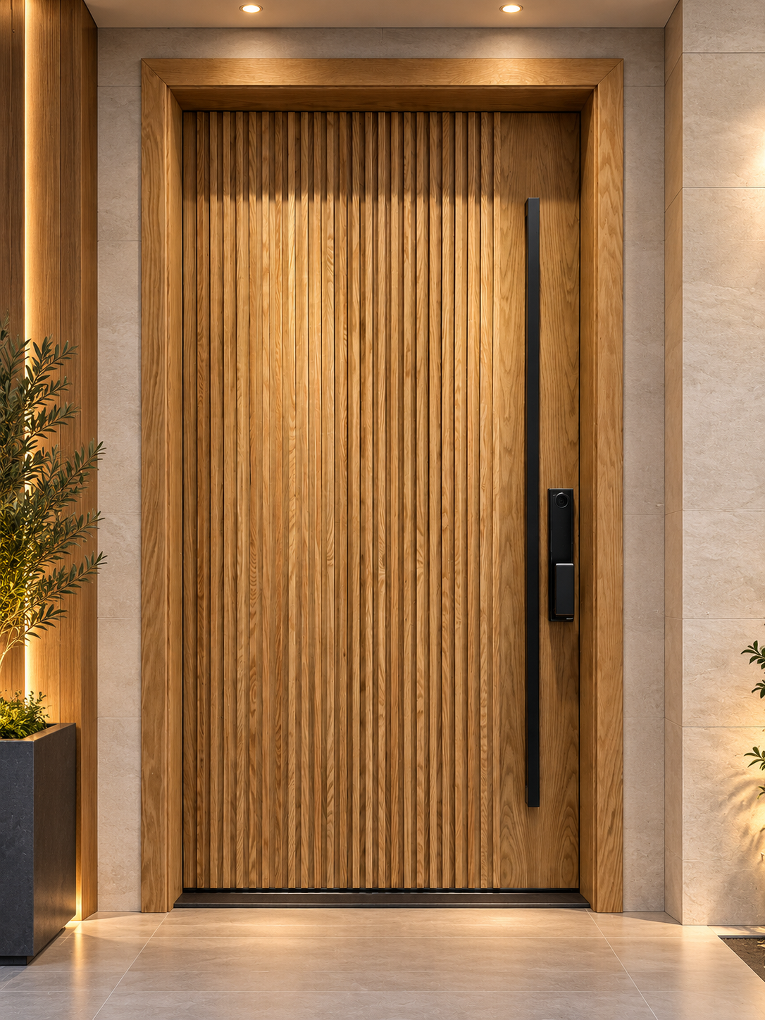 Modern Warm Wood Entryway